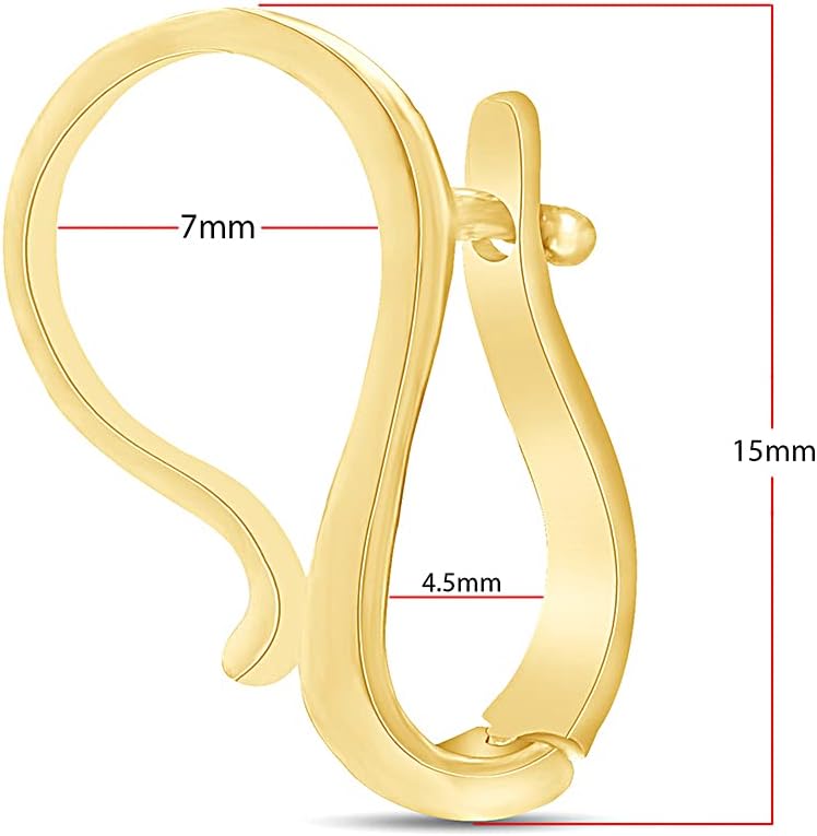 Interchangeable Pendant Hanger Slide Pearl Enhancer Fits 7mm in 14k Yellow Gold Plated 925 Sterling Silver